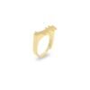 18k gold plated sterling silver logo ring showcasing minimalist design