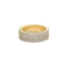 Gold-plated four rows eternity ring